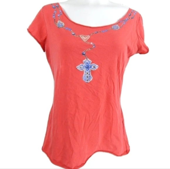 Lucky Brand Tops - Lucky Brand Vintage Rosary Graphic Tee